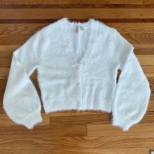 H&M DIVIDED ~ FUZZY CARDIGAN SWEATER